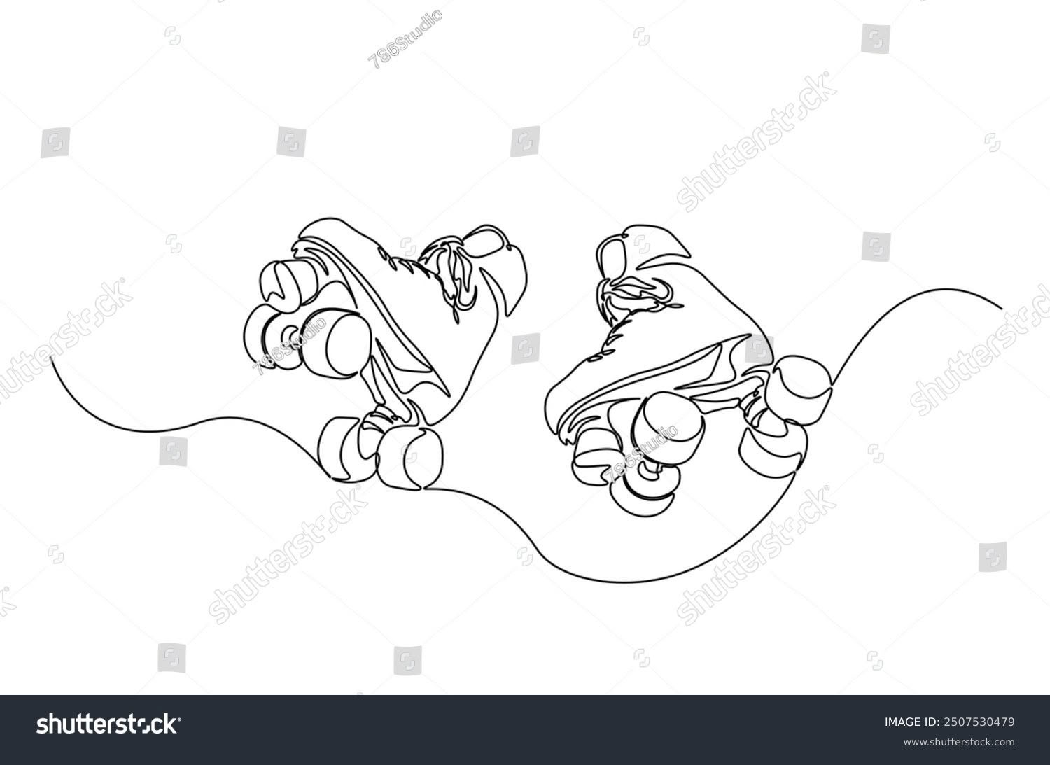 stock-vector-roller-skates-continuous-one-line-drawing-vintage-retro-roller-skates-single-line-art-illustration-2507530479